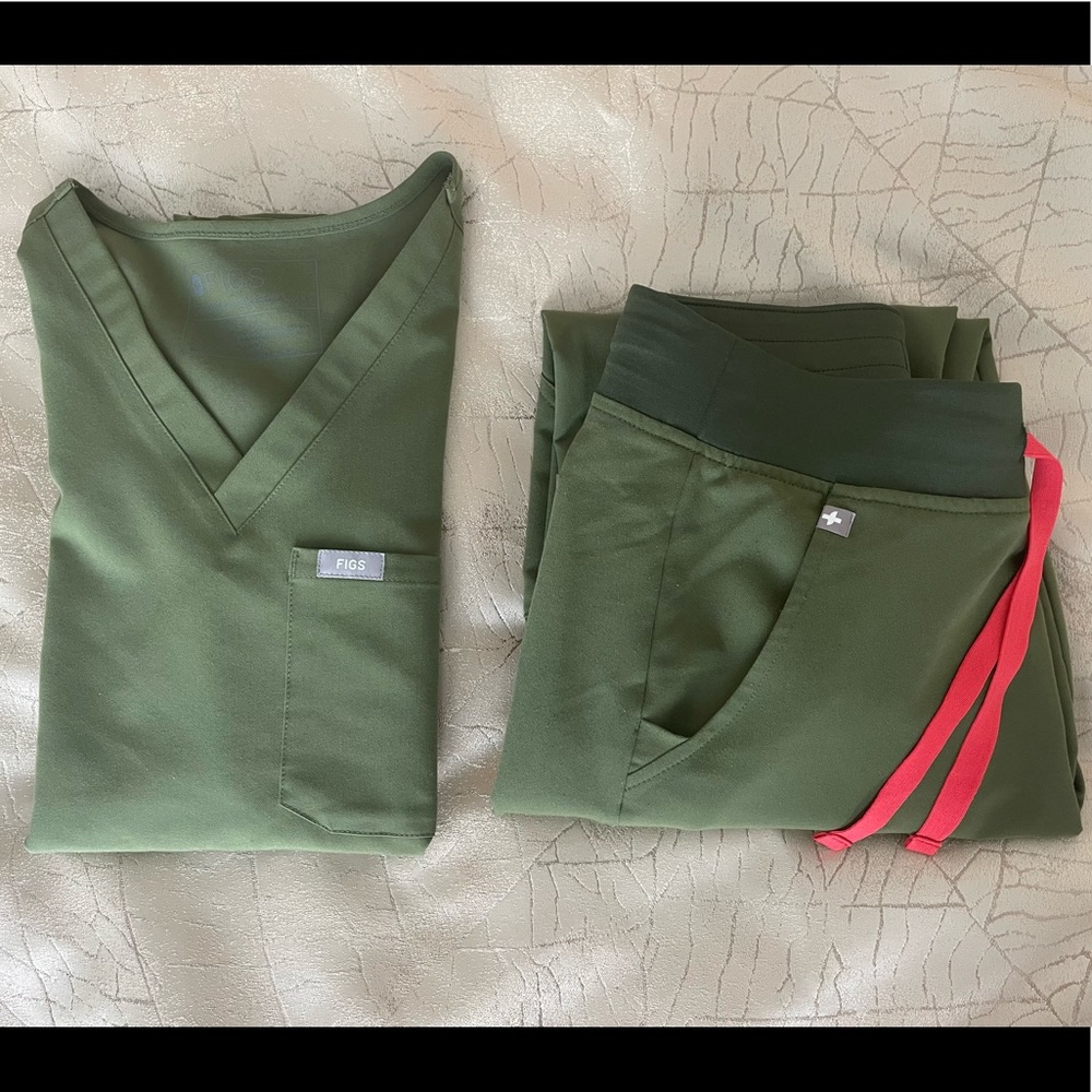FIGS Dark Olive XXS Catarina/XS tall Zamora jogger